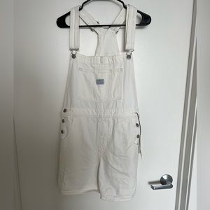 Levi white overalls